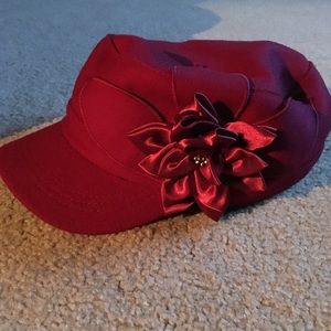 Red Angela William hat